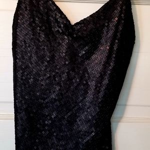 The Limited Black Sequined Mesh Camisole Size XS